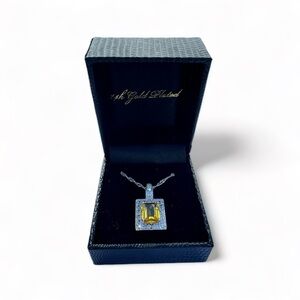 Vintage Yellow Gold Gemstone 14K Gold Plated Necklace